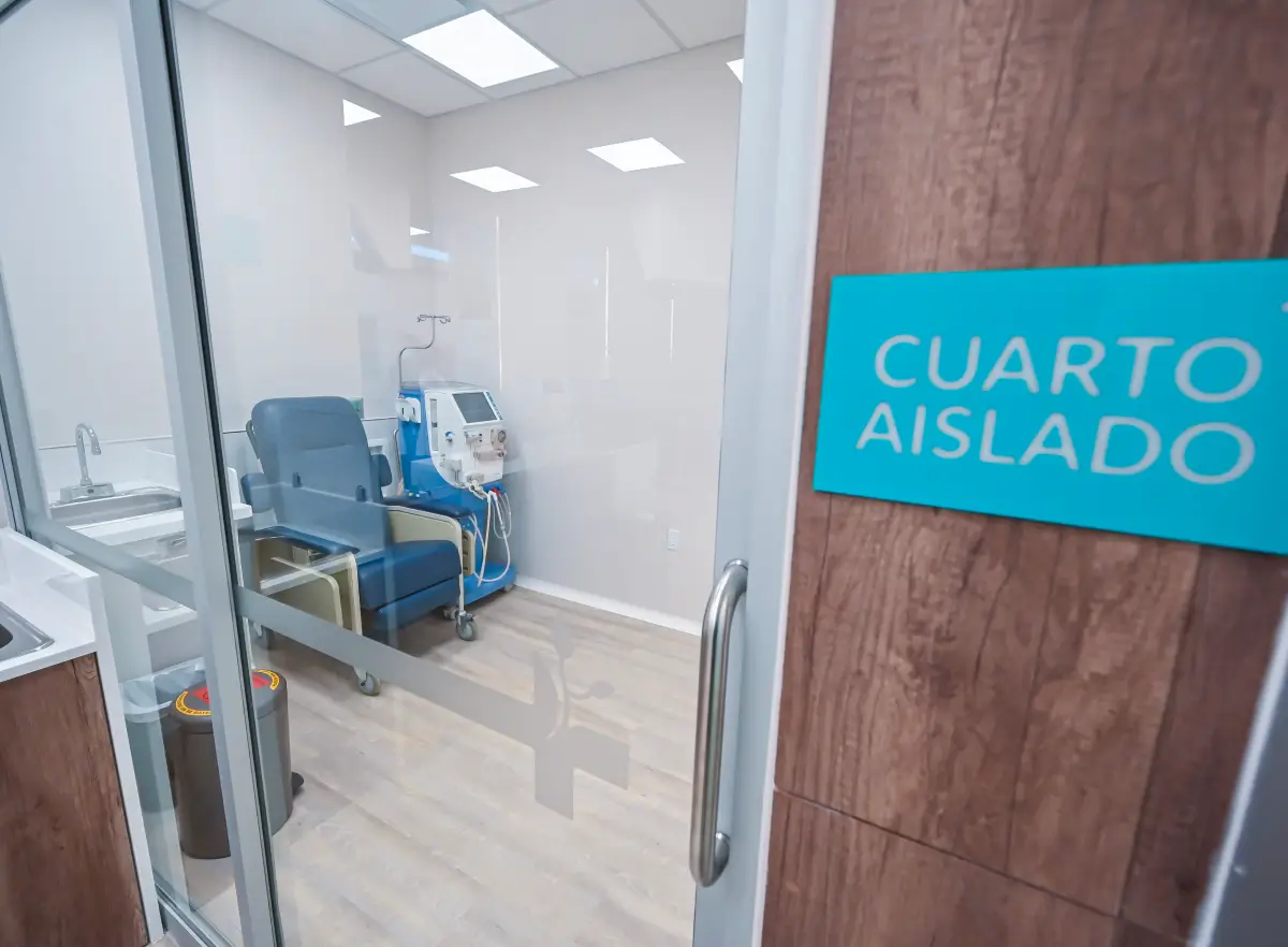 isolated room in the Hemodialysis unit